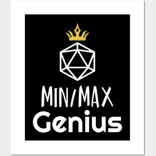 D20 Min Max Genius Posters and Art